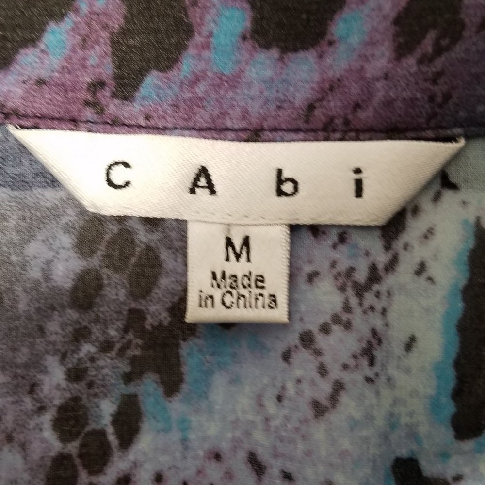 Cabi #609 Python Snakeskin Long Sleeve Button Dow… - image 4